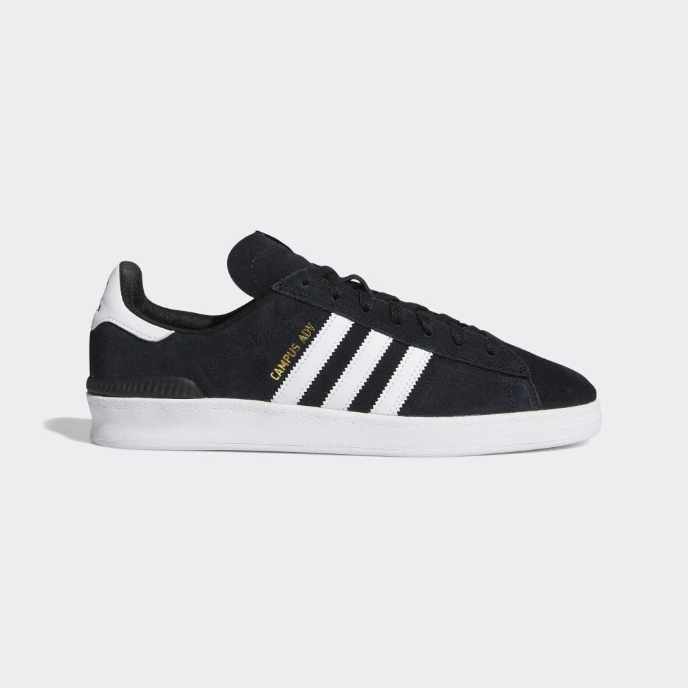 Adidas Men's Campus ADV Skate Shoes Black/White Ireland B22716